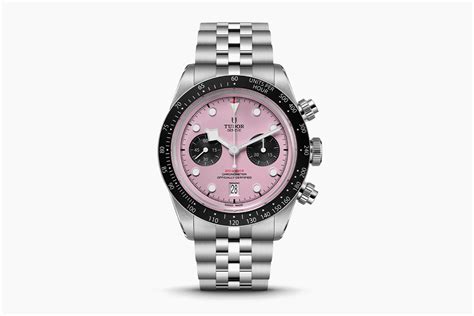 tudor pink chronograph.